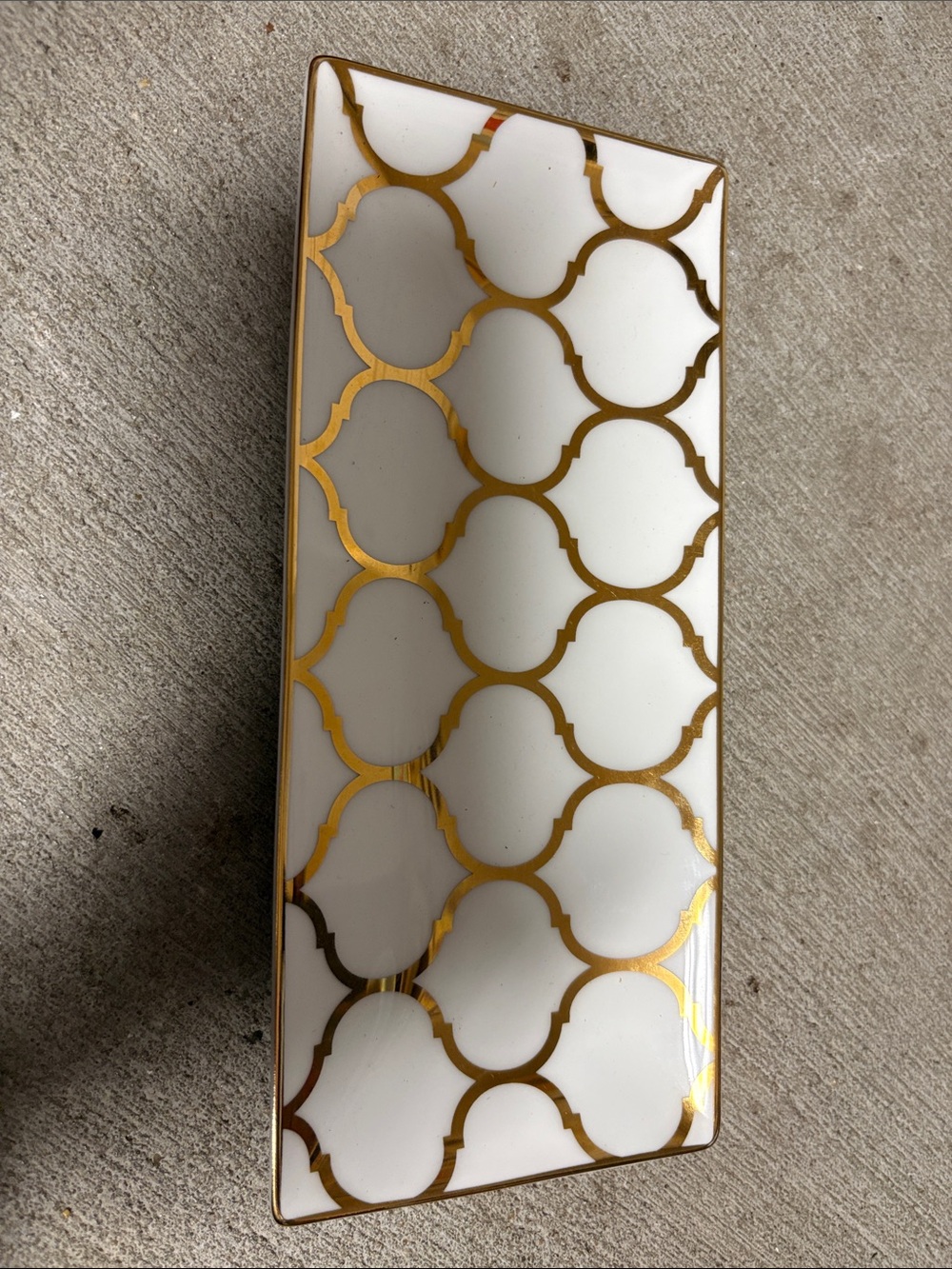 Fitz and Floyd White and White Small Trinket Tray